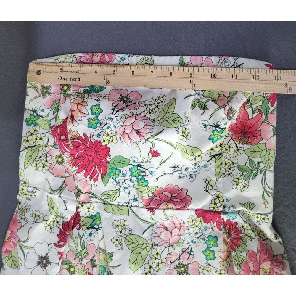 Old Navy Women's Sz 8 Strapless Floral A-Line Dress Garden Feminine Spring - Picture 3 of 11